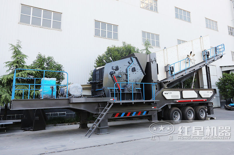 車載移動碎石機：移動反擊破，石頭二段中細碎碎加工